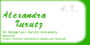 alexandra kurutz business card